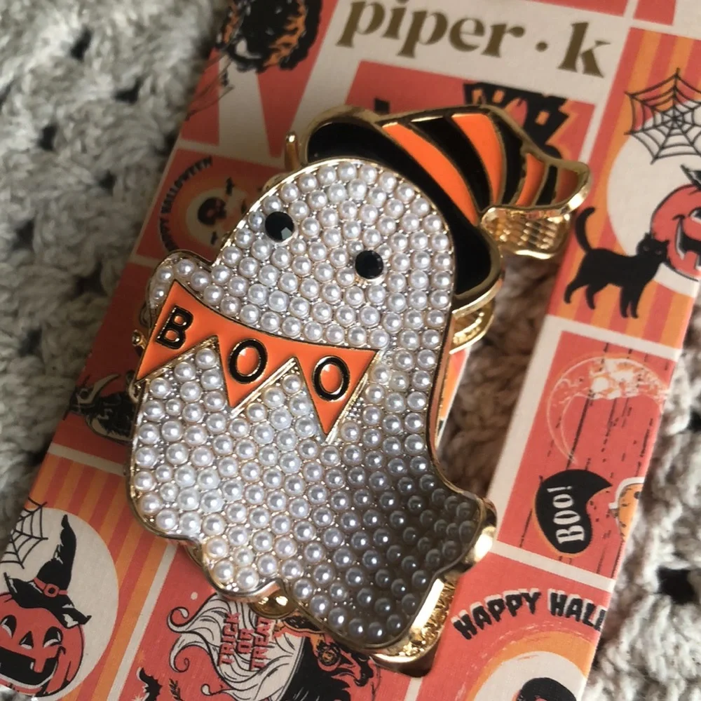Piper K Halloween GHOST Hair Claw Clip